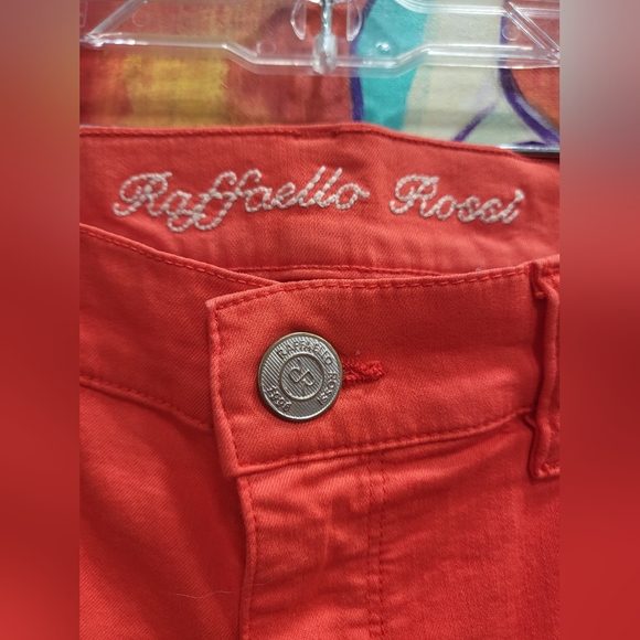 Red Ruffle Bottom Jeans Raffaello Rossi - Picture 4 of 9